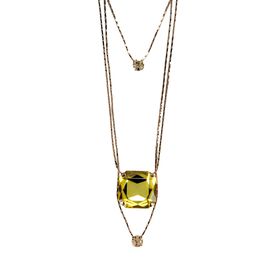 STELLA McCARTNEY, Jewelry, Rose Gold Brass and Stones Triple Pendant Necklace 