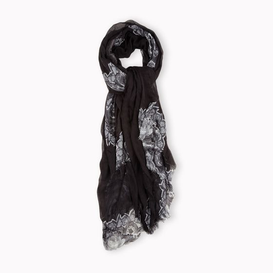 Stella McCartney, Sciarpa Misto Seta con Motivo Decorativo