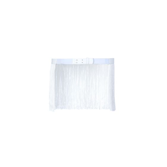 Stella McCartney, Skinny Faux Leather and Fringe Belt 