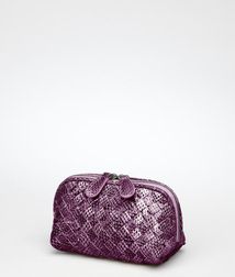 Cosmetic CaseSmall Leather GoodsReptile leatherPurple Bottega Veneta®