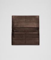 Bottega Veneta® Light Calf Soft Crocodile Fume Continental Wallet Bottega Veneta® Light Calf Soft Crocodile Fume Continental Wallet
