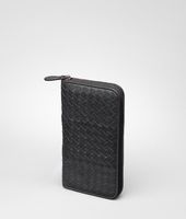 Bottega Veneta® Intrecciato Waxed Vitello Laque Zip Around Wallet Bottega Veneta® Intrecciato Waxed Vitello Laque Zip Around Wallet