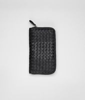 Bottega Veneta® Intrecciato Waxed Vitello Laque Zip Around Wallet Bottega Veneta® Intrecciato Waxed Vitello Laque Zip Around Wallet