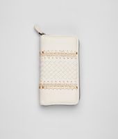 Bottega Veneta® Cervo Uncinetto Silk Continental Wallet Bottega Veneta® Cervo Uncinetto Silk Continental Wallet