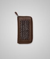 Bottega Veneta® Light Calf Soft Crocodile Fume Zip Around Wallet Bottega Veneta® Light Calf Soft Crocodile Fume Zip Around Wallet
