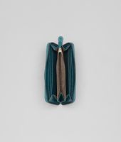 Bottega Veneta® Shiny Crocodile Fumé Zip Around Wallet Bottega Veneta® Shiny Crocodile Fumé Zip Around Wallet