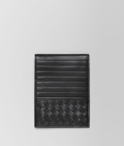 BOTTEGA VENETA - Nero Intrecciato Light Calf Card Case