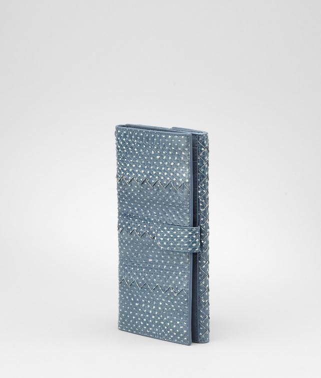 BOTTEGA VENETA Intrecciato Snakeskin Continental Wallet Wallet D fp