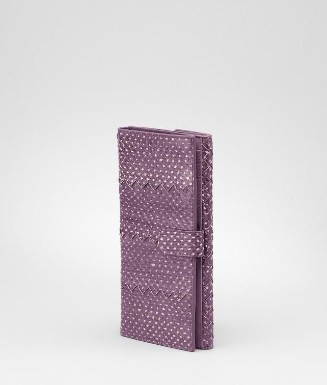 BOTTEGA VENETA Intrecciato Snakeskin Continental Wallet Wallet D fp