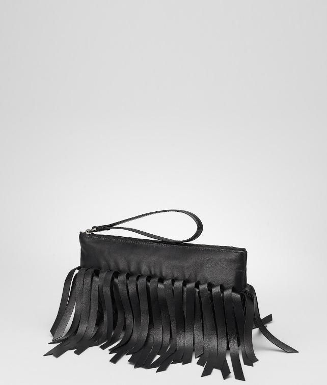 BOTTEGA VENETA Intrecciato Nappa Fringe Pouch Cosmetic Case D fp