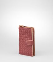 Bottega Veneta® Espresso Nero Intrecciato Waxed Leather Continental Wallet Bottega Veneta® Espresso Nero Intrecciato Waxed Leather Continental Wallet