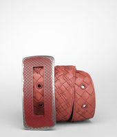 Bottega Veneta® Intrecciato Profondo Nappa Belt Bottega Veneta® Intrecciato Profondo Nappa Belt