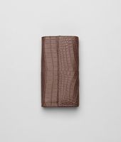 Bottega Veneta® Soft Crocodile Fumé Continental Wallet Bottega Veneta® Soft Crocodile Fumé Continental Wallet