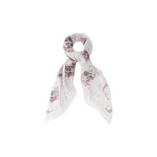 ALEXANDER MCQUEEN, Silk Fashion Scarf, Bird & Dragonfly Silk Scarf