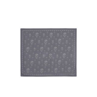 ALEXANDER MCQUEEN, Men's Scarf, Dogtooth Multi-Skull Scarf