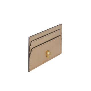ALEXANDER MCQUEEN, Wallet, Skull Charm Metallic Leather Card Holder
