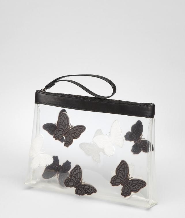 BOTTEGA VENETA Crystal Butterfly Document Case Cosmetic Case D fp