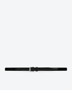 Skinny Belt Classic Skinny Belt in Black Patent Leather SAINTLAURENT