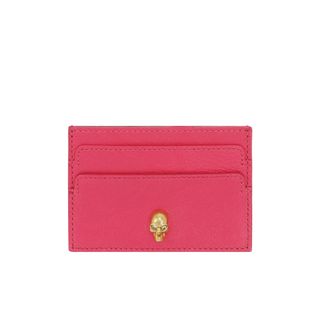 ALEXANDER MCQUEEN, Wallet, Skull Charm Leather Card Holder