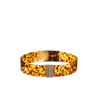 ALEXANDER MCQUEEN, Belt, Plexi Tortoiseshell Crystal Bee Buckle Belt