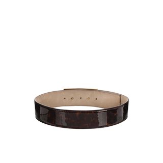 ALEXANDER MCQUEEN, Belt, Tortoiseshell Patent Leather Bee Plaque Belt