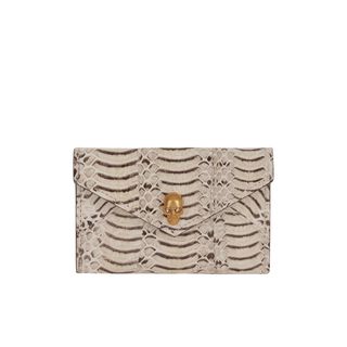 ALEXANDER MCQUEEN, Wallet, Tiger Snakeskin Skull Card Envelope