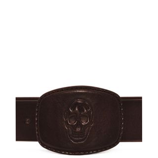ALEXANDER MCQUEEN, Belt, Leather 3D Skull Buckle Belt