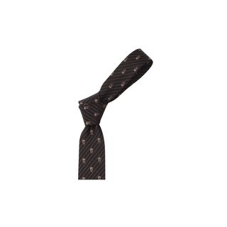 ALEXANDER MCQUEEN, Tie, Diagonal Skull Stripe Tie