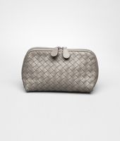 Bottega Veneta® Fume Intrecciato Nappa Cosmetic Case Bottega Veneta® Fume Intrecciato Nappa Cosmetic Case