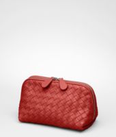 Bottega Veneta® Brique Intrecciato Nappa Cosmetic Case Bottega Veneta® Brique Intrecciato Nappa Cosmetic Case