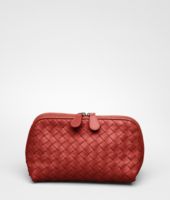 Bottega Veneta® Brique Intrecciato Nappa Cosmetic Case Bottega Veneta® Brique Intrecciato Nappa Cosmetic Case