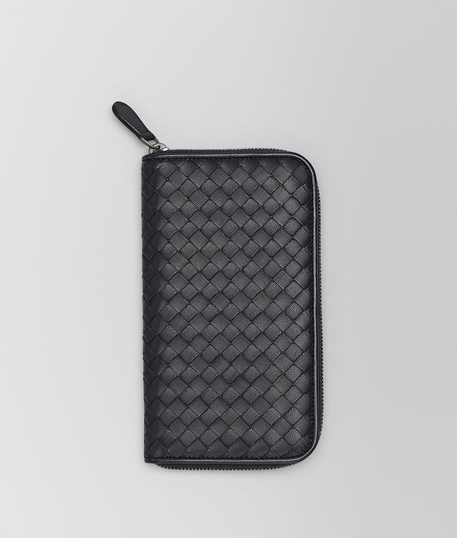 BOTTEGA VENETA PORTEMONNAIE MIT ZIP AUS INTRECCIATO NAPPA IN NERO Portemonnaie mit Zip D fp