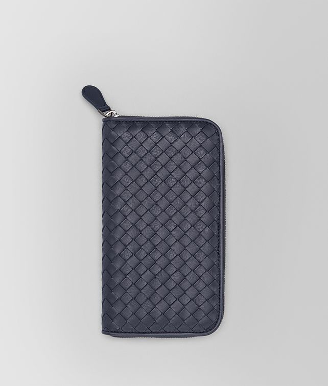 BOTTEGA VENETA ZIP AROUND WALLET IN TOURMALINE INTRECCIATO NAPPA Zip Around Wallet D fp