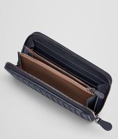 Bottega Veneta® Tourmaline Intrecciato Nappa Zip Around Wallet Bottega Veneta® Tourmaline Intrecciato Nappa Zip Around Wallet