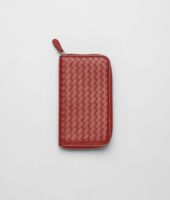 Bottega Veneta® Portemonnaie mit Zip aus Nappaleder Intrecciato Brique Bottega Veneta® Portemonnaie mit Zip aus Nappaleder Intrecciato Brique
