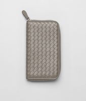 Bottega Veneta® Fume Intrecciato Nappa Zip Around Wallet Bottega Veneta® Fume Intrecciato Nappa Zip Around Wallet
