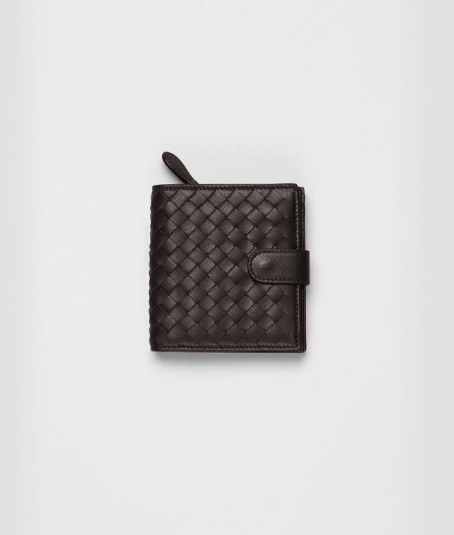 BOTTEGA VENETA Ebano Intrecciato Nappa Continental Wallet Mini Wallet or Coin Purse D fp