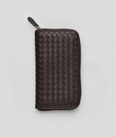 Bottega Veneta® Ebano Intrecciato VN Zip Around Wallet Bottega Veneta® Ebano Intrecciato VN Zip Around Wallet