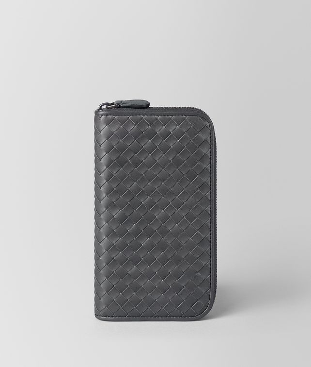 BOTTEGA VENETA PORTEFEUILLE À FERMETURE ZIPPÉE EN CUIR VN INTRECCIATO ARDOISE Portefeuille zippé U fp