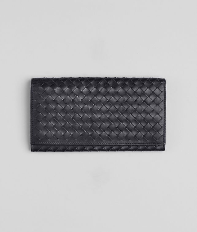 BOTTEGA VENETA Continental Wallet aus VN-Leder Intrecciato Ardoise Continental Portemonnaie U fp