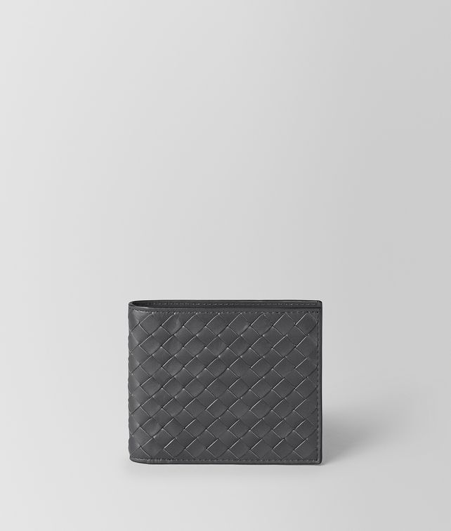 BOTTEGA VENETA Portemonnaie aus VN-Leder Intrecciato Ardoise Faltbares Portemonnaie U fp