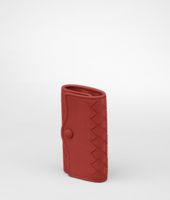 Bottega Veneta® Brique Intrecciato Nappa Key Case Bottega Veneta® Brique Intrecciato Nappa Key Case