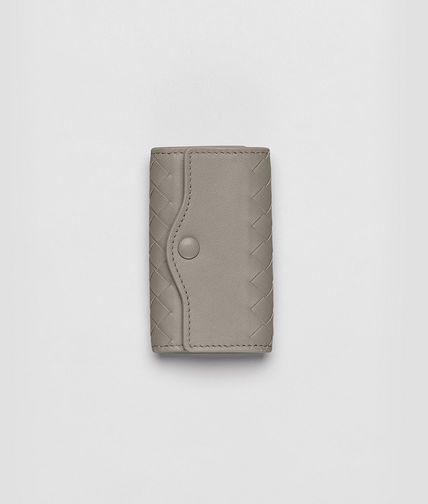 BOTTEGA VENETA - Fume Intrecciato Nappa Key Case