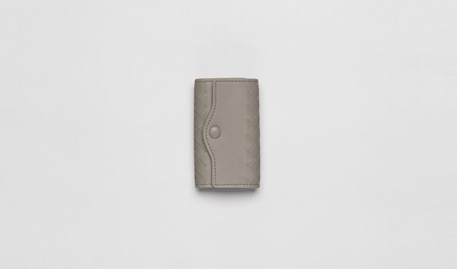 BOTTEGA VENETA - Fume Intrecciato Nappa Key Case