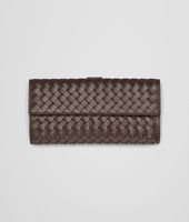 Bottega Veneta® Ebano Intrecciato Nappa Continental Wallet Bottega Veneta® Ebano Intrecciato Nappa Continental Wallet