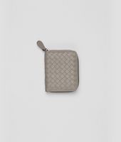 Bottega Veneta® Fume Intrecciato Nappa Coin Purse Bottega Veneta® Fume Intrecciato Nappa Coin Purse