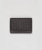 Bottega Veneta® Ebano Intrecciato Nappa Card Case Bottega Veneta® Ebano Intrecciato Nappa Card Case