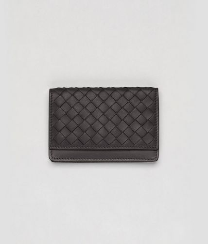 BOTTEGA VENETA - Ebano Intrecciato Nappa Card Case