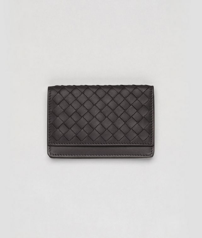 BOTTEGA VENETA Ebano Intrecciato Nappa Card Case Card Case or Coin Purse U fp