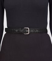 Bottega Veneta® Nero Intrecciato Nappa Belt Bottega Veneta® Nero Intrecciato Nappa Belt
